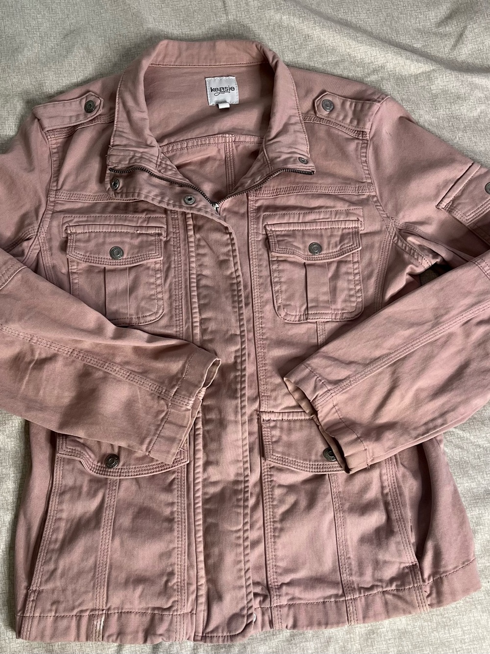Kensie Dusty Rose Utility Jacket